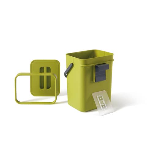 Pattumiera per rifiuti organici Perfetto capienza 5 L ''GINO'' muschio 29100